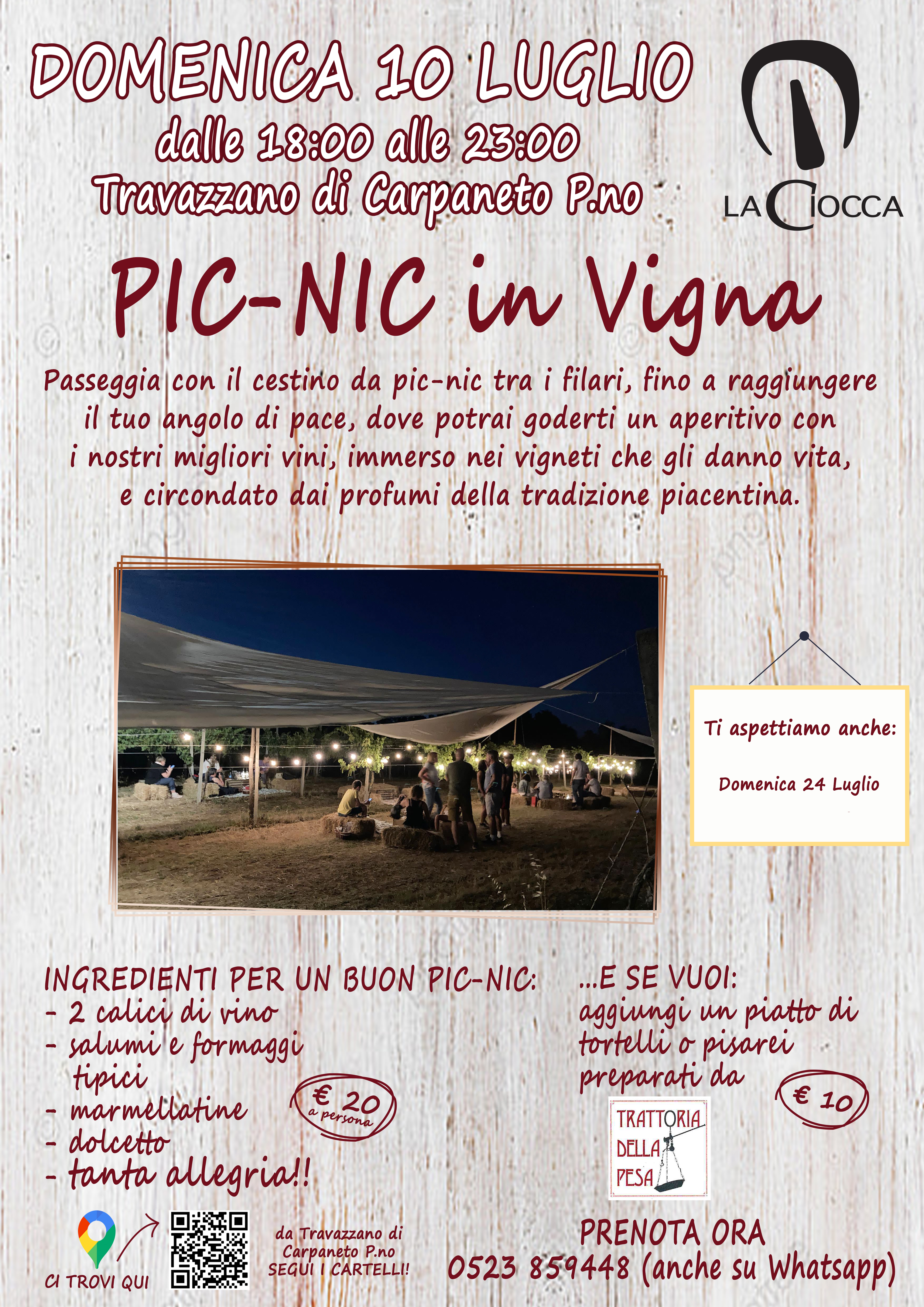 Pic Nic? Ci Siamo Anche Il 10 Luglio!