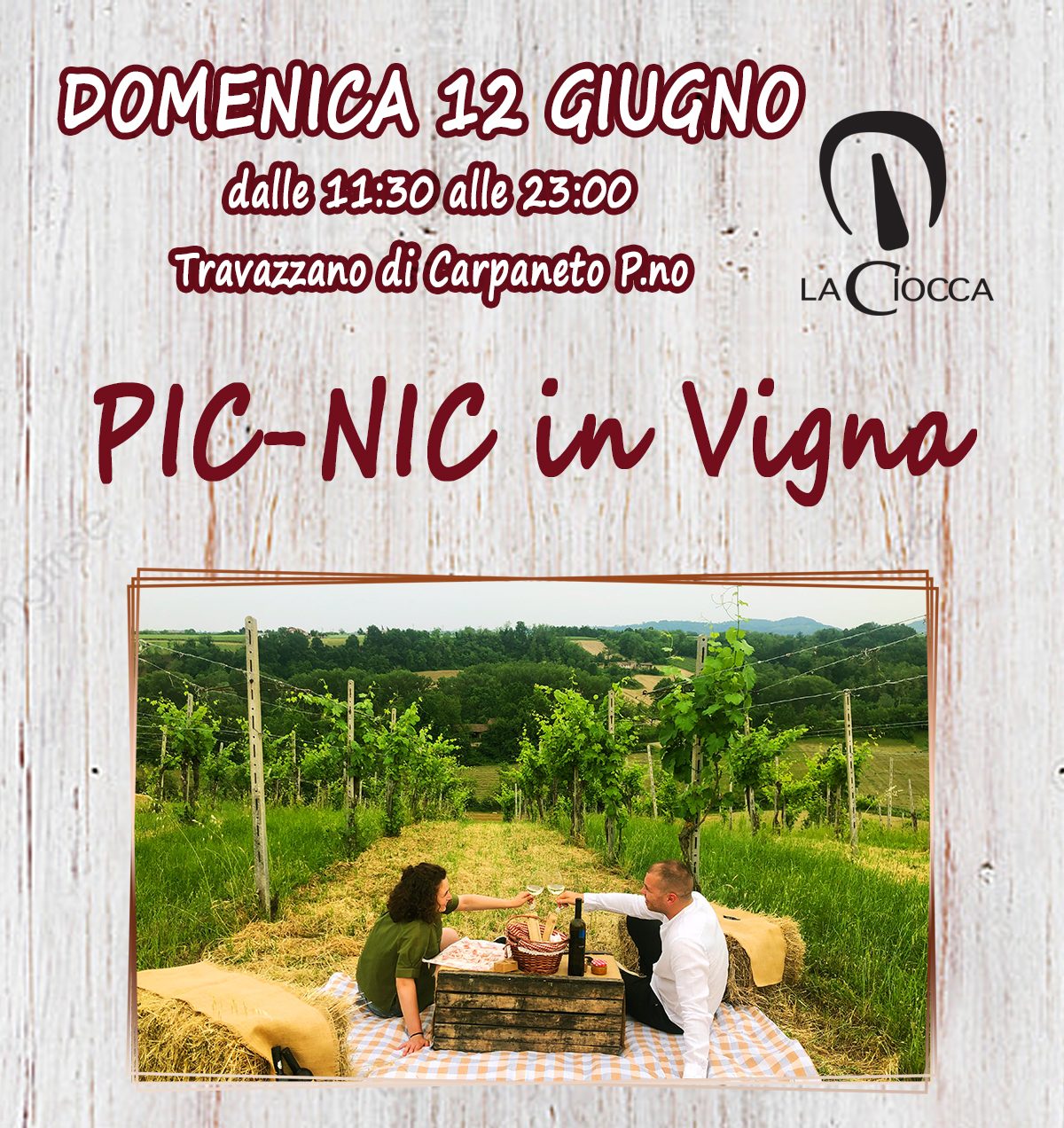 DOMENICA 12 GIUGNO – Pic-Nic In Vigna